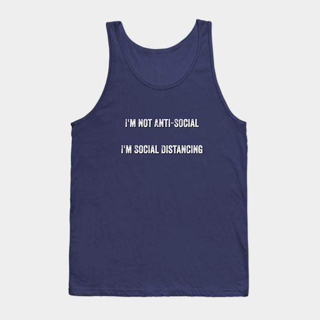 SOCIAL DISTANCING Tank Top by Off the Page